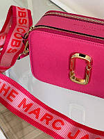 Сумка женская MJ розовая на плечо сумочка женская кожаная стильная сумка на два отделение хорошее качество
