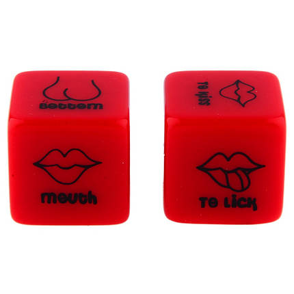Кубики кістки червоні для еротичних ігор і сексу, фото 2