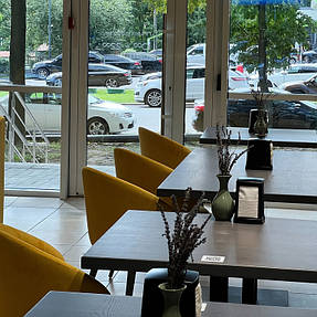 У заклад зроблено: Столи "Серія5" та "Серія 1", Дивани м'які №18 та №19, Стільці "Матіс" та крісла "DIN"