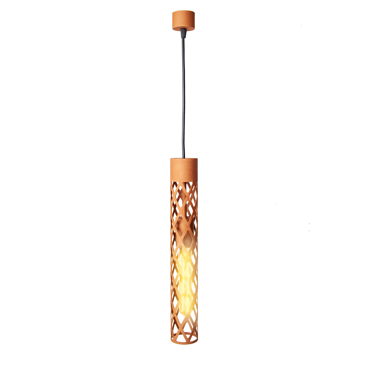 Світильник підвісний MSK Electric Flow у стилі лофт під лампу Е27 коричневий MR 6041 BR
