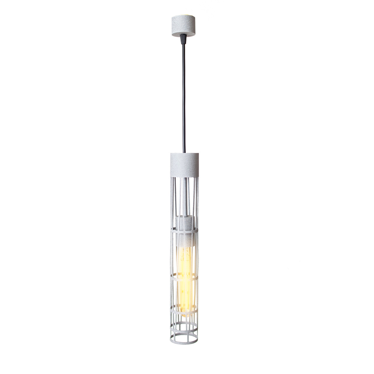 Світильник підвісний MSK Electric Flow у стилі лофт під лампу Е27 сірий MR 6040 GR