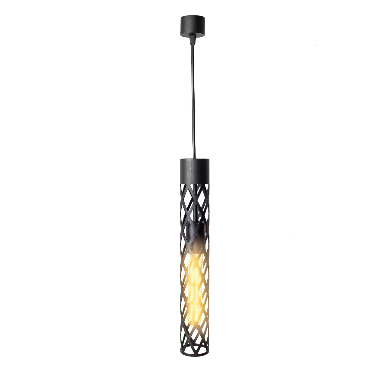 Світильник підвісний MSK Electric Flow у стилі лофт під лампу Е27 чорний NL 6041 BK