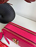 Сумка жіноча MJ рожева на плече сумочка жіноча шкіряна стильна сумка на два відділення, фото 5