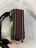 Сумка жіноча MJ чорна на плече сумочка жіноча шкіряна сумка на два відділення, фото 3