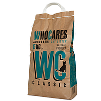 Наполнитель впитывающий для кошачьего туалета WhoCares (Ху Кеарс) WC Classic без запаха 5 кг