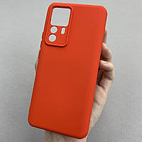 Чехол для Xiaomi 12T Pro матовый с защитой камеры чехол на телефон сяоми 12т про красный cfa