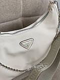 Сумка жіноча через плече Prada/Пада крос-боді з маленьким клатчем для монет брендова сумочка, фото 4
