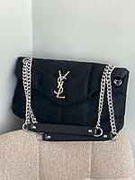 Сумка женская стеганая через плечо Yves Saint Laurent / Ив Сен Лора клатч кожаный брендовая сумочка на цепочке