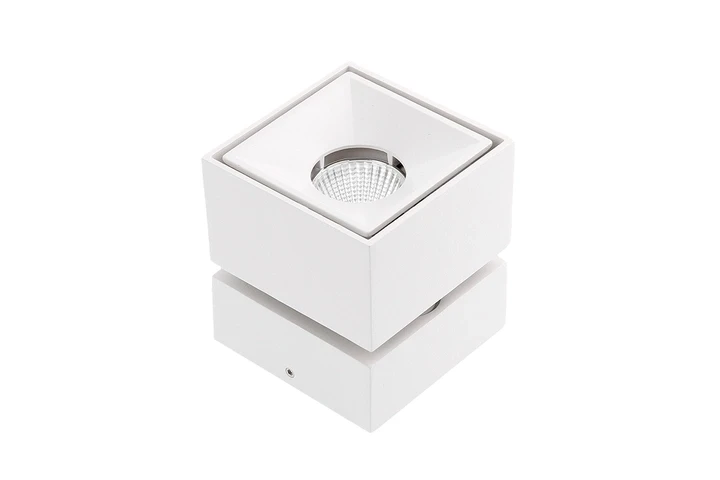 Світильник GTV LED BIANCO, 8W, IP20, 4000K, 75х75х84, квадрат, з нахилом, Білий, фото 1