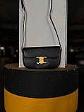 Жіноча сумка Celine mini black, жіноча сумка, брендова сумка Селін чорна, фото 2