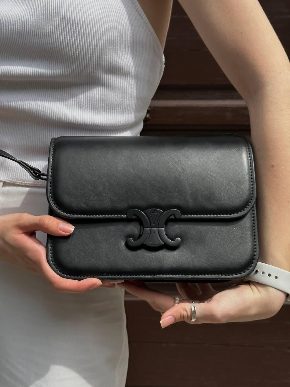 Жіноча сумка Celine mini black, жіноча сумка, брендова сумка Селін чорна