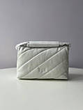 Сумка жіноча Pinko white premium / Пінко біла сумочка жіноча шкіряна стильна на плече, фото 3