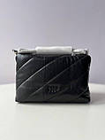 Сумка жіноча Pinko black premium / Пінко чорна сумочка жіноча шкіряна стильна на плече, фото 4
