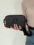 Жіноча сумка Marc Jacobs logo MJ Марк Джейкобс маленька сумка на плече легка сумка з екошкіри, фото 7