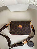 Жіноча сумка з екошкіри Луї Віттон Louis Vuitton LV молодіжна, брендова сумка, фото 3
