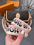 Жіноча сумка з екошкіри Луї Віттон Louis Vuitton LV молодіжна, брендова сумка, фото 2