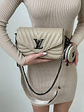 Жіноча сумка з екошкіри Луї Віттон Louis Vuitton LV молодіжна, брендова сумка, фото 7