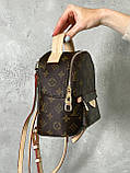 Жіночий рюкзак-сумка з екошкіри Луї Віттон Louis Vuitton LV backpack mini молодіжний, міський, брендовий, фото 6
