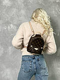 Жіночий рюкзак-сумка з екошкіри Луї Віттон Louis Vuitton LV backpack mini молодіжний, міський, брендовий, фото 9