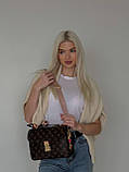 Жіноча сумка з екошкіри Луї Віттон Louis Vuitton LV молодіжна, брендова сумка, фото 8