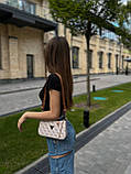 Жіноча сумка з екошкіри Guess Beige/Гесс молодіжна, брендова сумка, фото 6