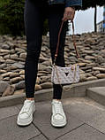 Жіноча сумка з екошкіри Guess Beige/Гесс молодіжна, брендова сумка, фото 8