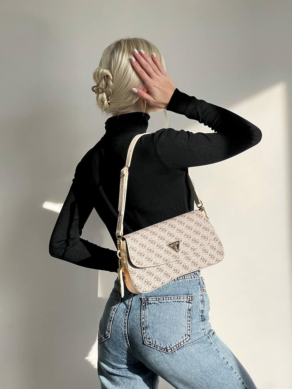 Жіноча сумка з екошкіри Guess/Гесс молодіжна, брендова сумка