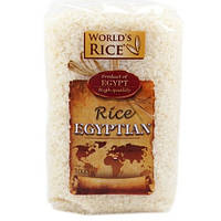Рис World's Rice, Єгипетський, круглозернистий, шліфований, 1кг