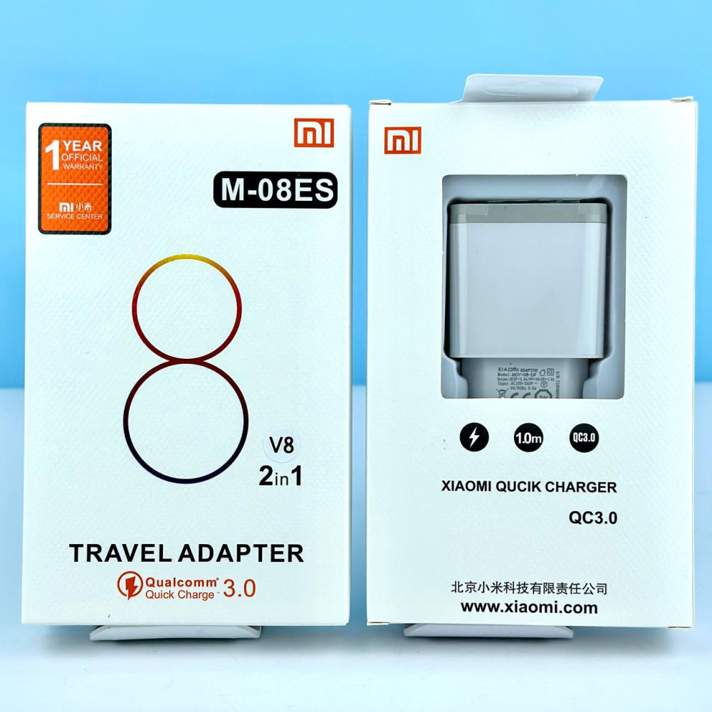 Зарядний пристрій Xiaomi Mi + кабель Micro-USB |USB| Білий, фото 1