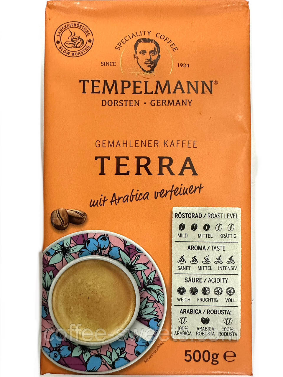 Кава Tempelmann Terra мелена 500 г