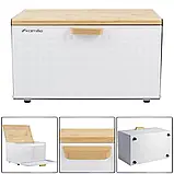 Хлібниця Kamille 35,8см нержавіюча сталь та бамбук (колір білий), фото 2