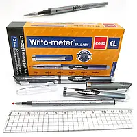 Канцелярские ручки Ручка Cello Writo-meter ET-8048 10 км черная Масляная Канцтовары