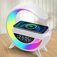 Настольная лампа ночник КP-3431 RGB 3-in-1 Rainbow Light-Wireless Charger-Speaker с Bluetooth колонкой