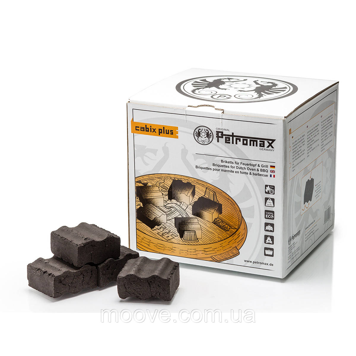 Petromax Брикети вугільні Petromax Cabix Plus Briquettes for Dutch Oven and Bbq 3 кг