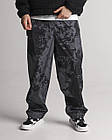 Чоловічі спортивні штани оверсайз із плащової тканини чорні весняно осінні, фото 2