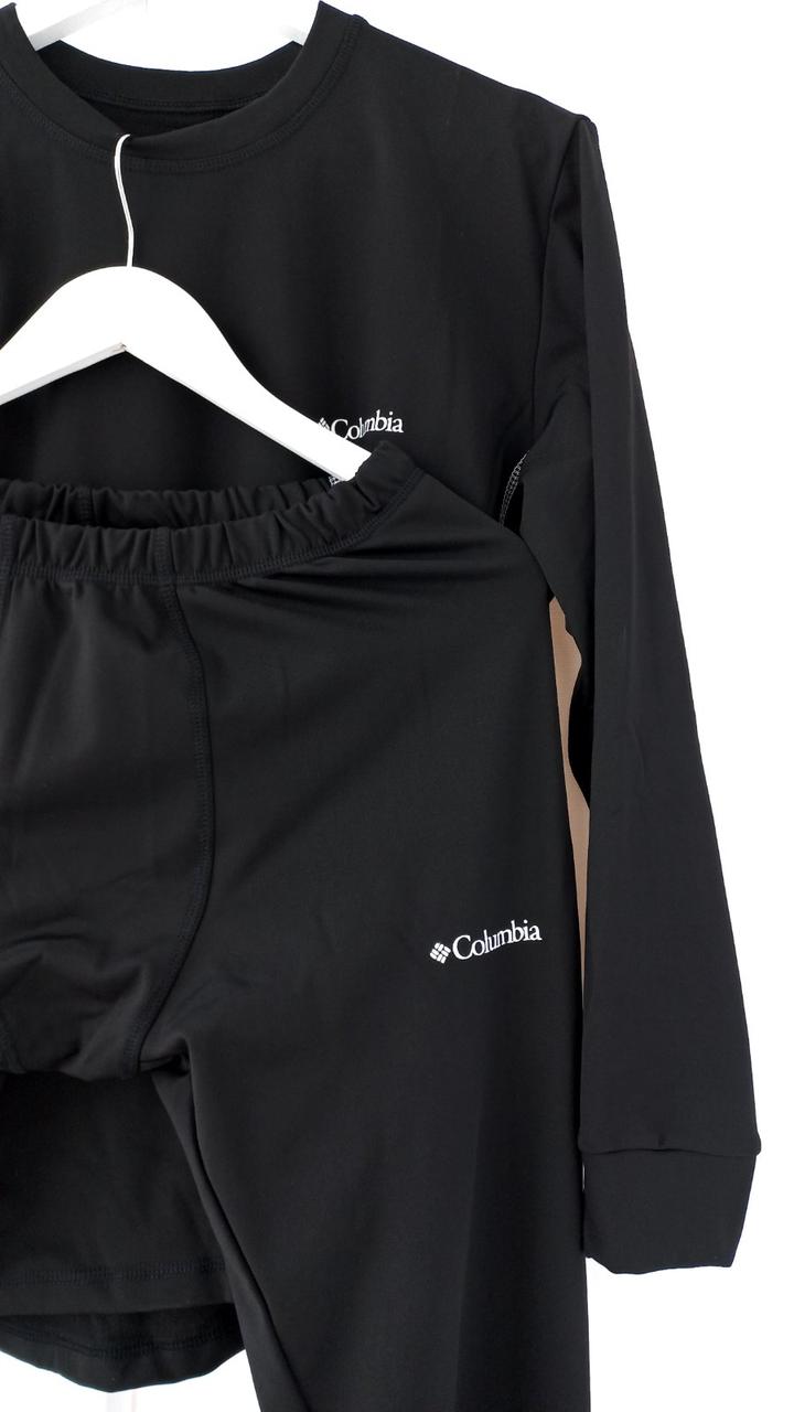 Термобілизна чоловіча Columbia M, L, XL, 2XL мікродайвінг з начосом ЧОРНИЙ, фото 1