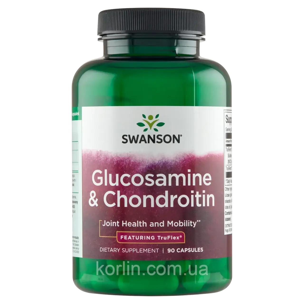 Глюкозамін і Хондроїтин 90 кап Swanson Glucosamine & Chondroitin США Доставка з ЄС