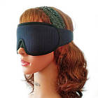 Маска для сну дихаюча Silenta 3D Dark Blue + Беруші, фото 5