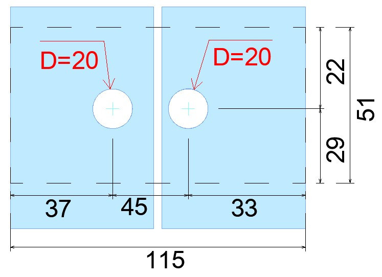HDL-181А Конектор для двох стаціонарних панелей скла - фото 2 - id-p1931023757