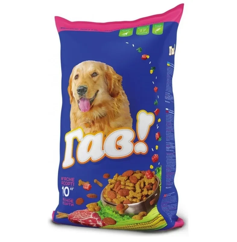 Гав! сухий корм для дорослих собак (м'ясне асорті)