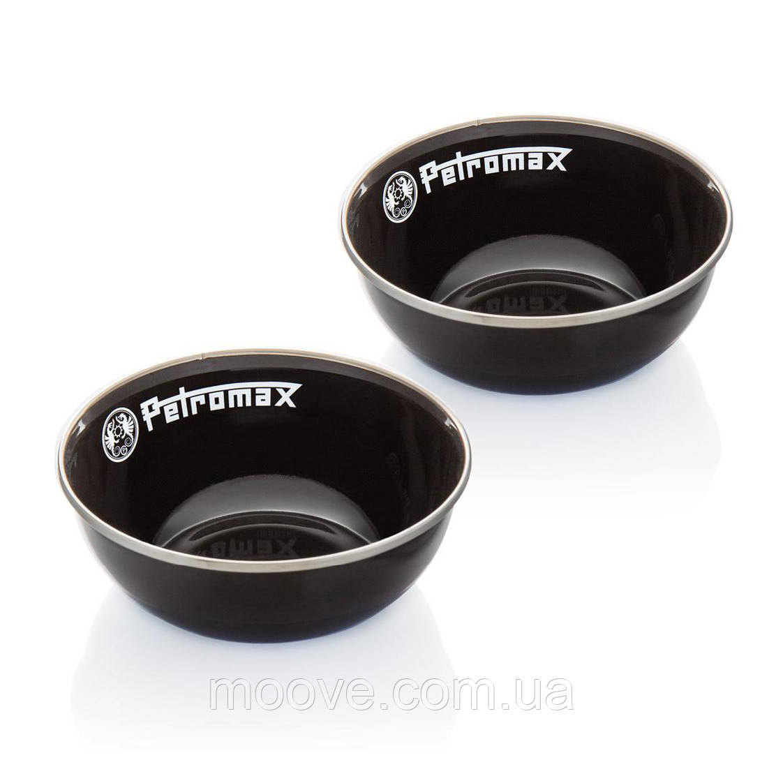 Petromax Набір мисок емальованих Petromax Enamel Bowls 0,16 л Чорний (2 шт)