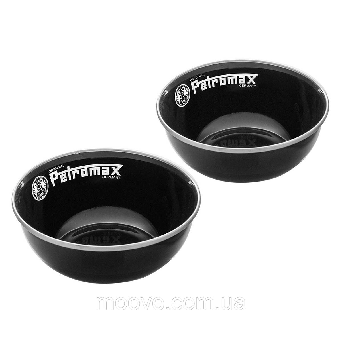 Petromax Набір мисок емальованих Petromax Enamel Bowls 0,5 л Чорний (2 шт)