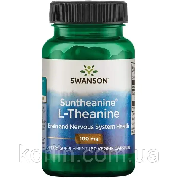 L - Теанін 60 кап Swanson Suntheanine L-Theanine США Доставка з ЄС, фото 1