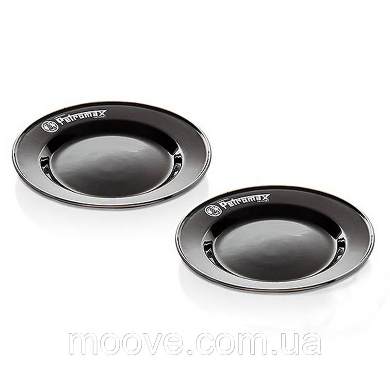 Petromax Набір тарілок емальованих Petromax Enamel Plates 26 см Чорний (2 шт)