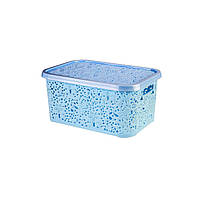 Кошик з кришкою "Ажур" 6л 28,5*20,5*12,5см блакитний