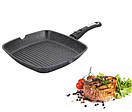 Сковорода гриль для приготування м'яса Benson, сковорода для барбекю квадратна 28*28см., фото 4