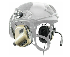 Активні навушники професійні EARMOR M32H з кріпленнями під каску FAST (олива)