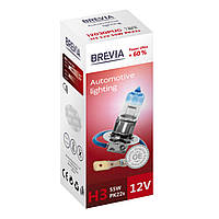 Галогеновая лампа Brevia H3 12V 55W PK22s Power Ultra +60% CP
