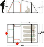 Намет чотиримісний Ferrino Meteora 4 Bordeaux (99124NMM), фото 4