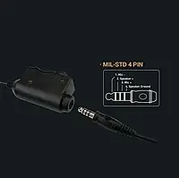 Адаптер гарнитуры Earmor M52 c двойной кнопкой Push-To-Talk для Motorola DP4400/DP4600/DP4800 (M52-PTT-44-V2)